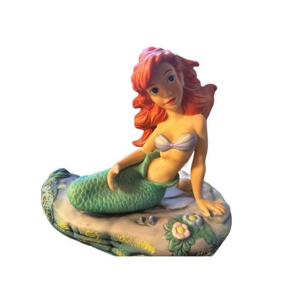 Disney Other - Vintage Disney Ariel Little Mermaid Bisque Figurine Statue Rock Collectible